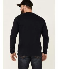 Moonshine Spirit Men's Guitar Fire Skull Graphic Long Sleeve T-Shirt  -Moonshine Spirit Shop 2000351757 410 P4