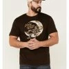 Moonshine Spirit Men's Graphic Short Sleeve Serenade Brown T-Shirt 