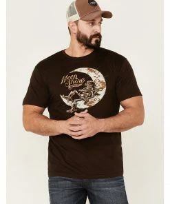 Moonshine Spirit Men's Graphic Short Sleeve Serenade Brown T-Shirt 