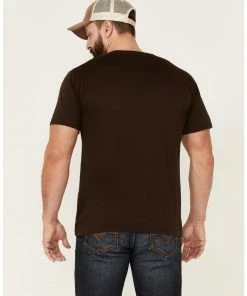 Moonshine Spirit Men's Graphic Short Sleeve Serenade Brown T-Shirt  -Moonshine Spirit Shop 2000351770 201 P4