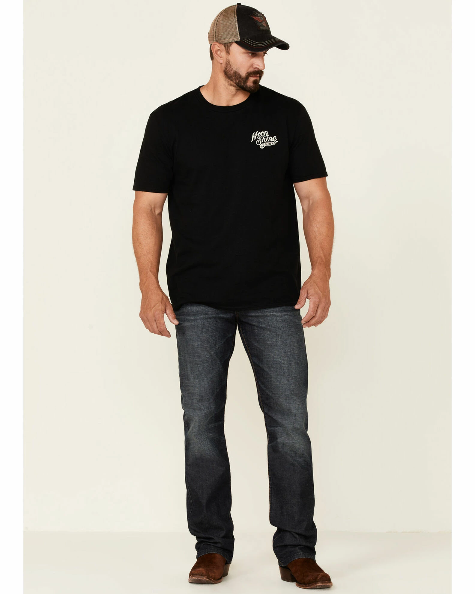 Moonshine Spirit Men's Whiskey And Leave Graphic Short Sleeve T-Shirt 2 Moonshine Spirit Men's Whiskey And Leave Graphic Short Sleeve T-Shirt - Image 2