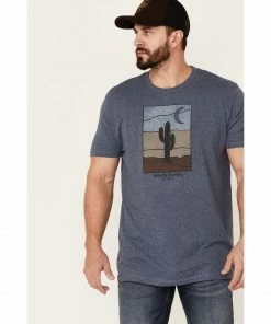Moonshine Spirit Men's Desert Cacti Graphic Short Sleeve T-Shirt