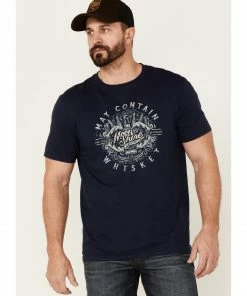 Moonshine Spirit Men's May Contain Whiskey Graphic Short Sleeve T-Shirt  Navy -Moonshine Spirit Shop 2000351776 410 P1 1