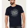 Moonshine Spirit Men's May Contain Whiskey Graphic Short Sleeve T-Shirt  Navy