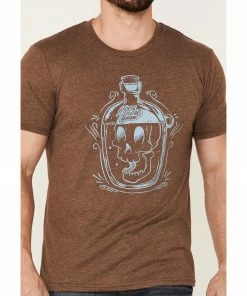 Moonshine Spirit Men's Heather Brown Jug Head Graphic Short Sleeve T-Shirt  -Moonshine Spirit Shop 2000351779 200 P3