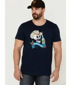 Moonshine Spirit Men's Mas Cerveza Graphic Short Sleeve T-Shirt  Steel Blue -Moonshine Spirit Shop 2000351781 461 P1 1