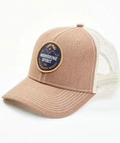 Moonshine Spirit Men's Brown Southwestern Circle Logo Patch Mesh-Back Ball CapÂ