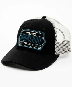 Moonshine Spirit Men's Black & Turquoise Logo Patch Mesh-Back Ball CapÂ