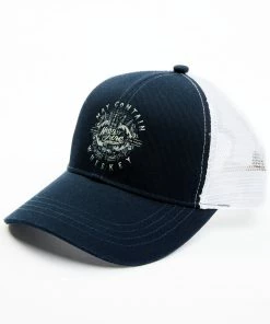Moonshine Spirit Men's May Contain Whiskey Circle Graphic Mesh-Back Ball Cap 