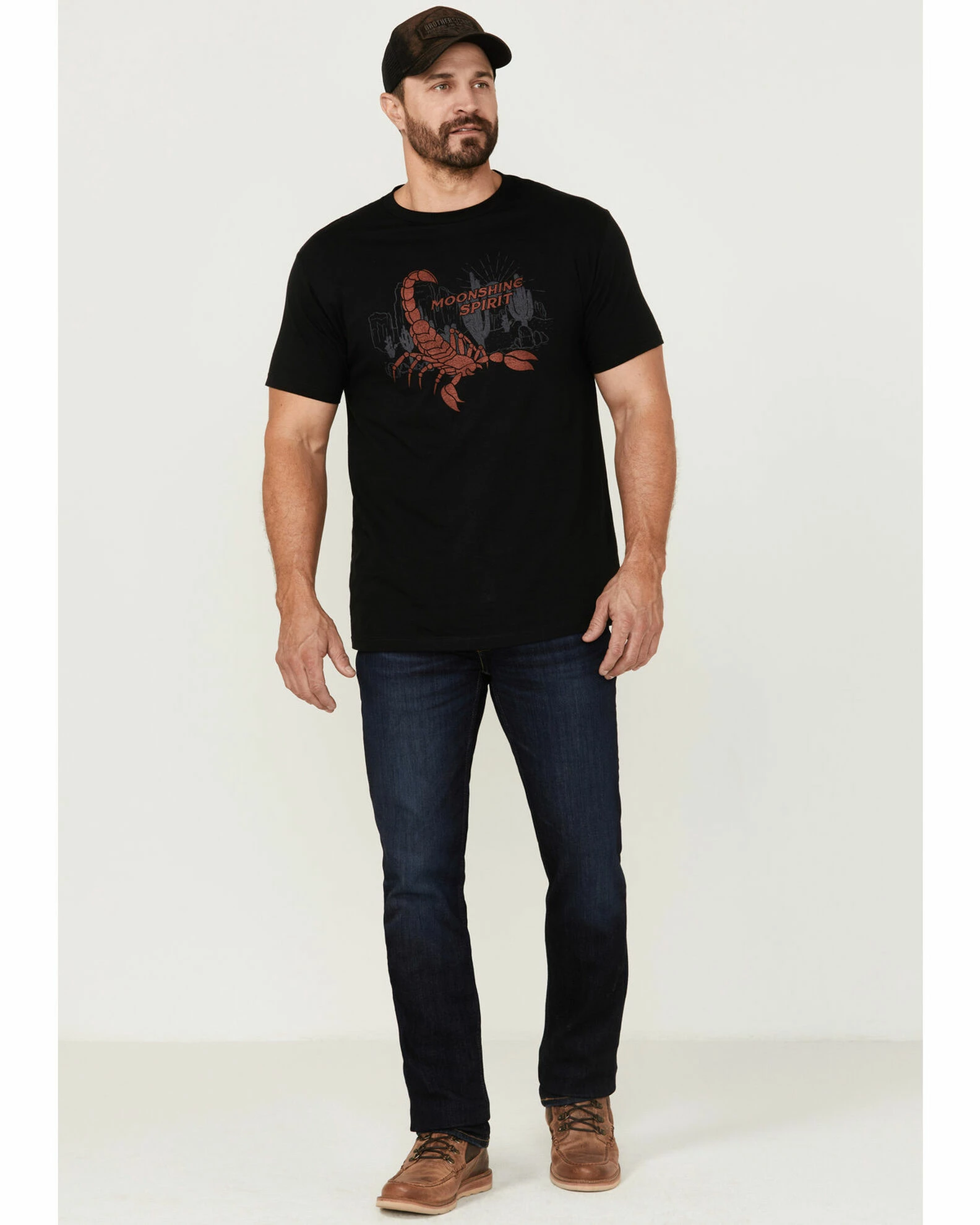Moonshine Spirit Men's Sting Desert Graphic T-Shirt Black 2 Moonshine Spirit Men's Sting Desert Graphic T-Shirt Black - Image 2