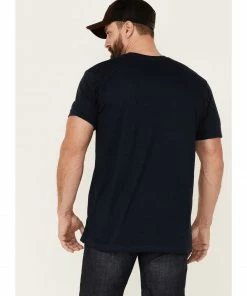 Moonshine Spirit Men's Navy Sugar Skull Graphic Short Sleeve T-Shirt  -Moonshine Spirit Shop 2000359247 410 P4