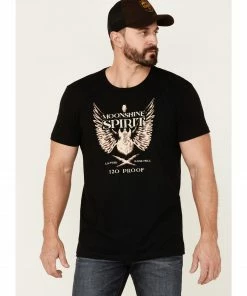 Moonshine Spirit Men's Guitar Wings Graphic Short Sleeve T-Shirt 