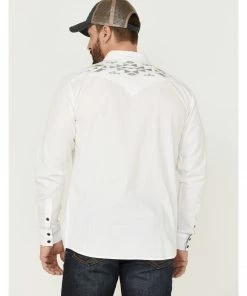 Moonshine Spirit Men's Relic Embroidered Southwestern Yoke Long Sleeve Snap Western Shirt  White -Moonshine Spirit Shop 2000359395 100 P4