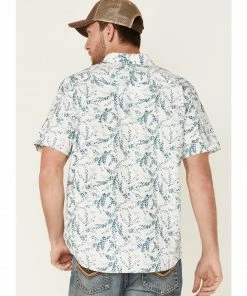Moonshine Spirit Men's Vineyard Floral Print Short Sleeve Snap Western Shirt  White -Moonshine Spirit Shop 2000359558 100 P4