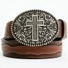Moonshine Spirit Men's Filigree Cross Buckle Belt