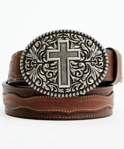 Moonshine Spirit Men's Filigree Cross Buckle Belt