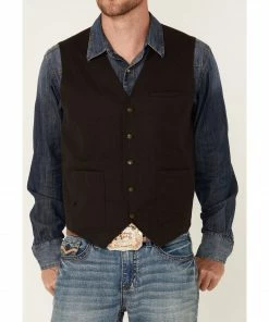 Moonshine Spirit Men's Heather Brown Ridgeline Button-Front Vest  -Moonshine Spirit Shop 2000359611 200 P3
