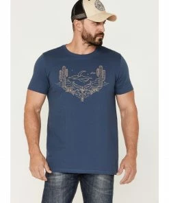 Moonshine Spirit Men's Peyote Short Sleeve Graphic T-Shirt Navy 9 Moonshine Spirit Men's Peyote Short Sleeve Graphic T-Shirt Navy -Moonshine Spirit Shop 2000363225 410 P1 1