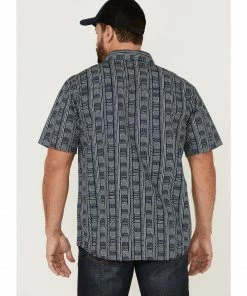 Moonshine Spirit Men's Tikki Pole Southwestern Stripe Short Sleeve Snap Western Shirt Navy 8 Moonshine Spirit Men's Tikki Pole Southwestern Stripe Short Sleeve Snap Western Shirt Navy -Moonshine Spirit Shop 2000364883 410 P4