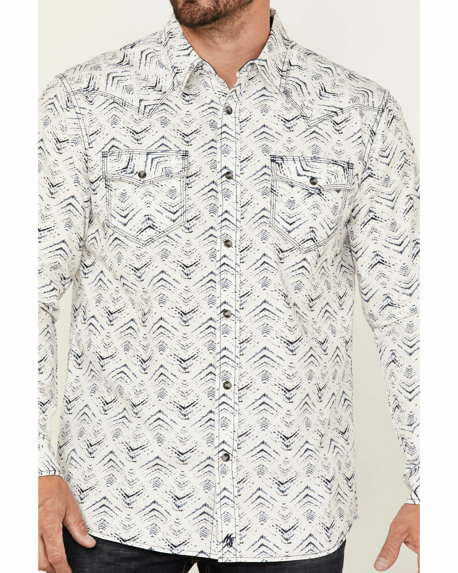 Moonshine Spirit Men's Wings All-Over Print Long Sleeve Snap Western Shirt White 3 Moonshine Spirit Men's Wings All-Over Print Long Sleeve Snap Western Shirt White - Image 3