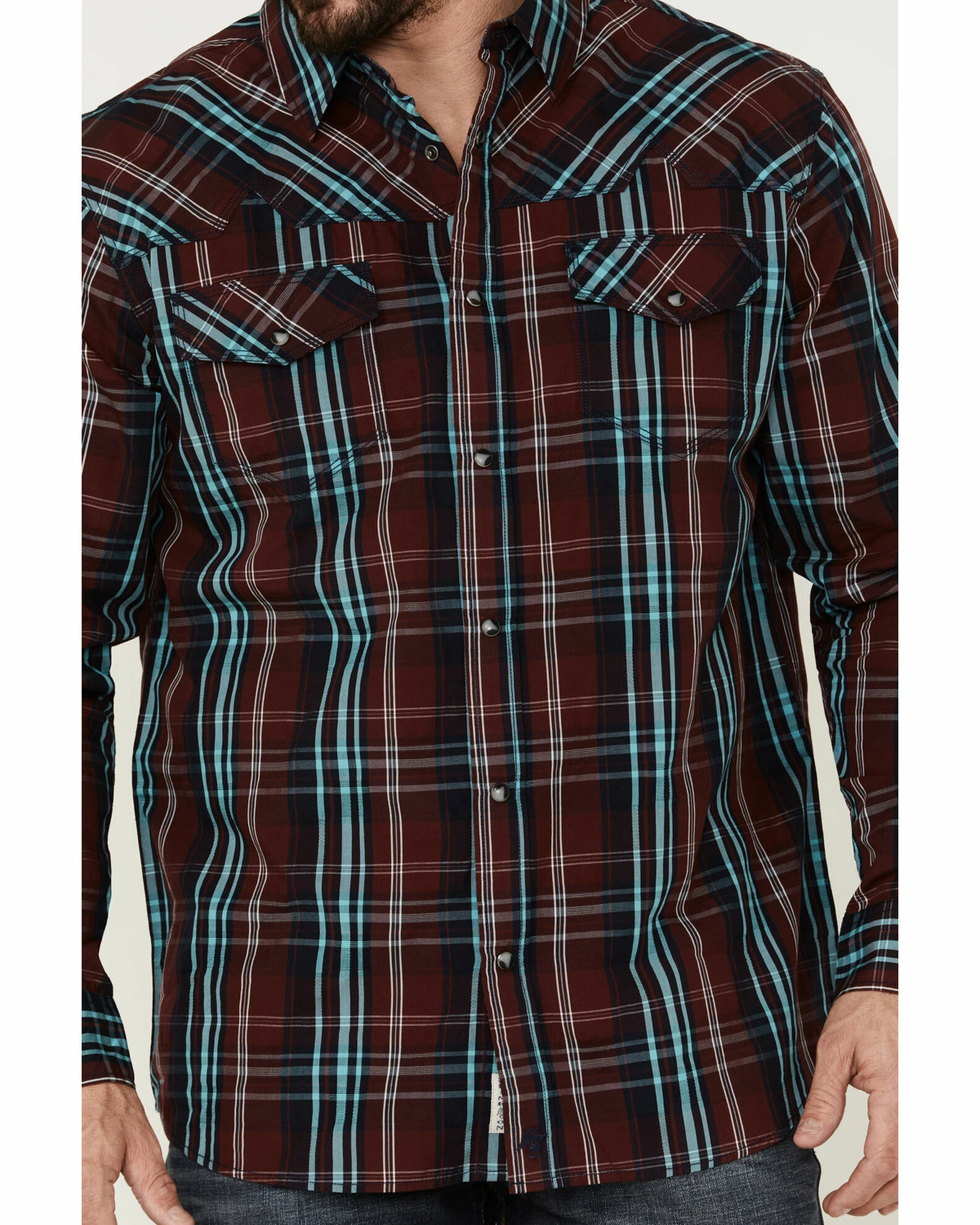 Moonshine Spirit Men's Fire Starter Large Plaid Long Sleeve Snap Western Shirt Red 3 Moonshine Spirit Men's Fire Starter Large Plaid Long Sleeve Snap Western Shirt Red - Image 3