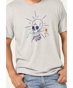 Moonshine Spirit Men's Simple Skully Graphic T-Shirt  -Moonshine Spirit Shop 2000365430 025 P3