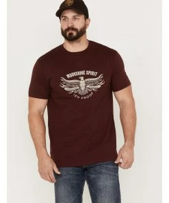 Moonshine Spirit Men's American Longhorn Graphic Short Sleeve T-Shirt 