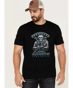 Moonshine Spirit Men's El Mariachi Skull Graphic T-Shirt 
