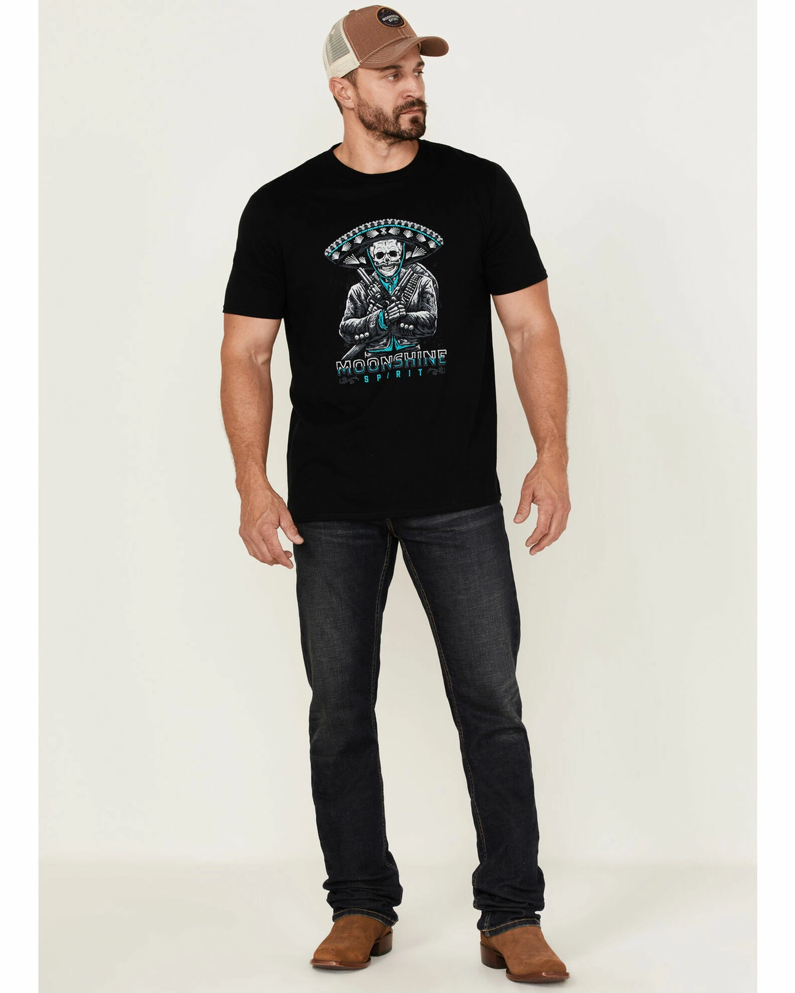Moonshine Spirit Men's El Mariachi Skull Graphic T-Shirt 2 Moonshine Spirit Men's El Mariachi Skull Graphic T-Shirt - Image 2