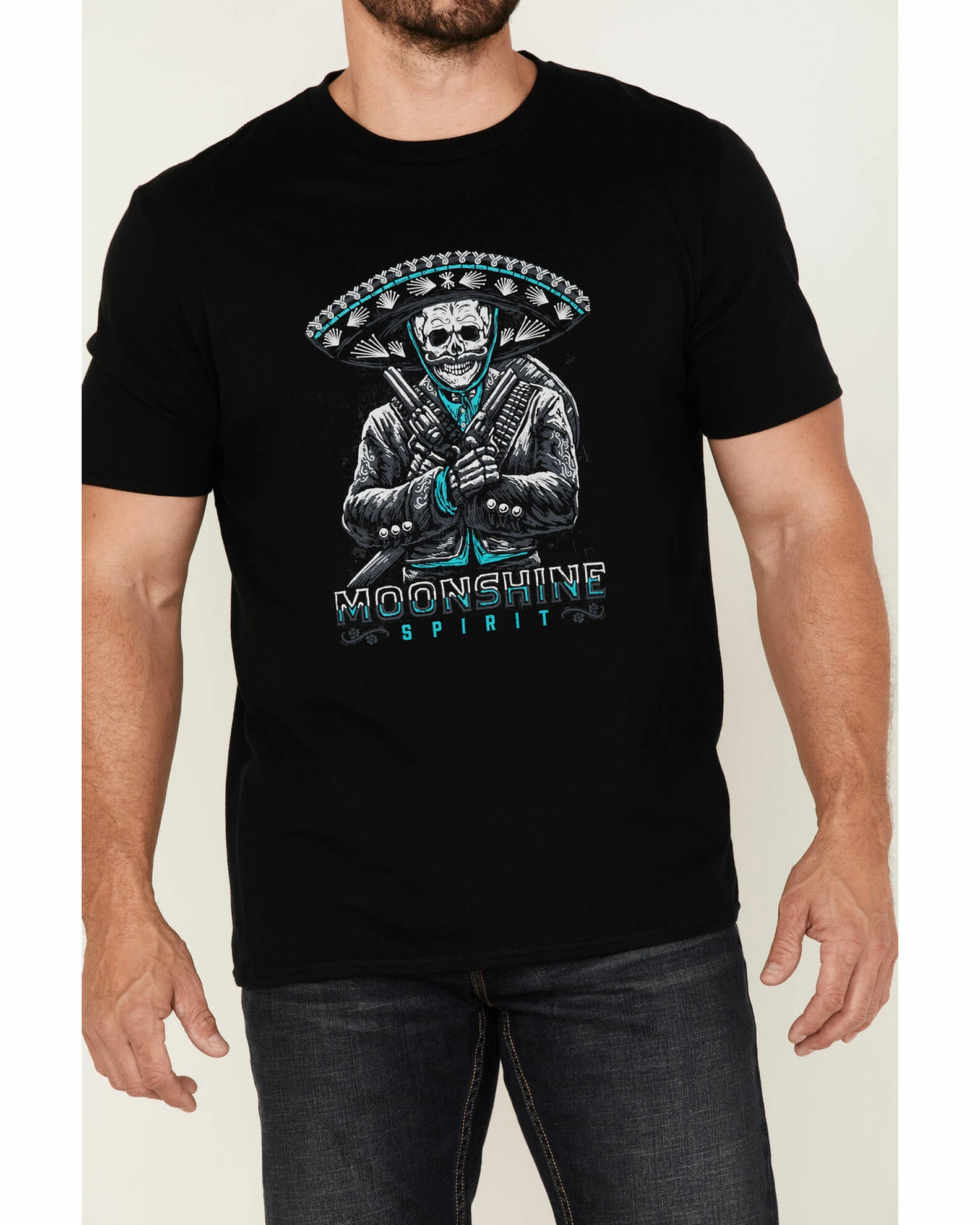 Moonshine Spirit Men's El Mariachi Skull Graphic T-Shirt 3 Moonshine Spirit Men's El Mariachi Skull Graphic T-Shirt - Image 3
