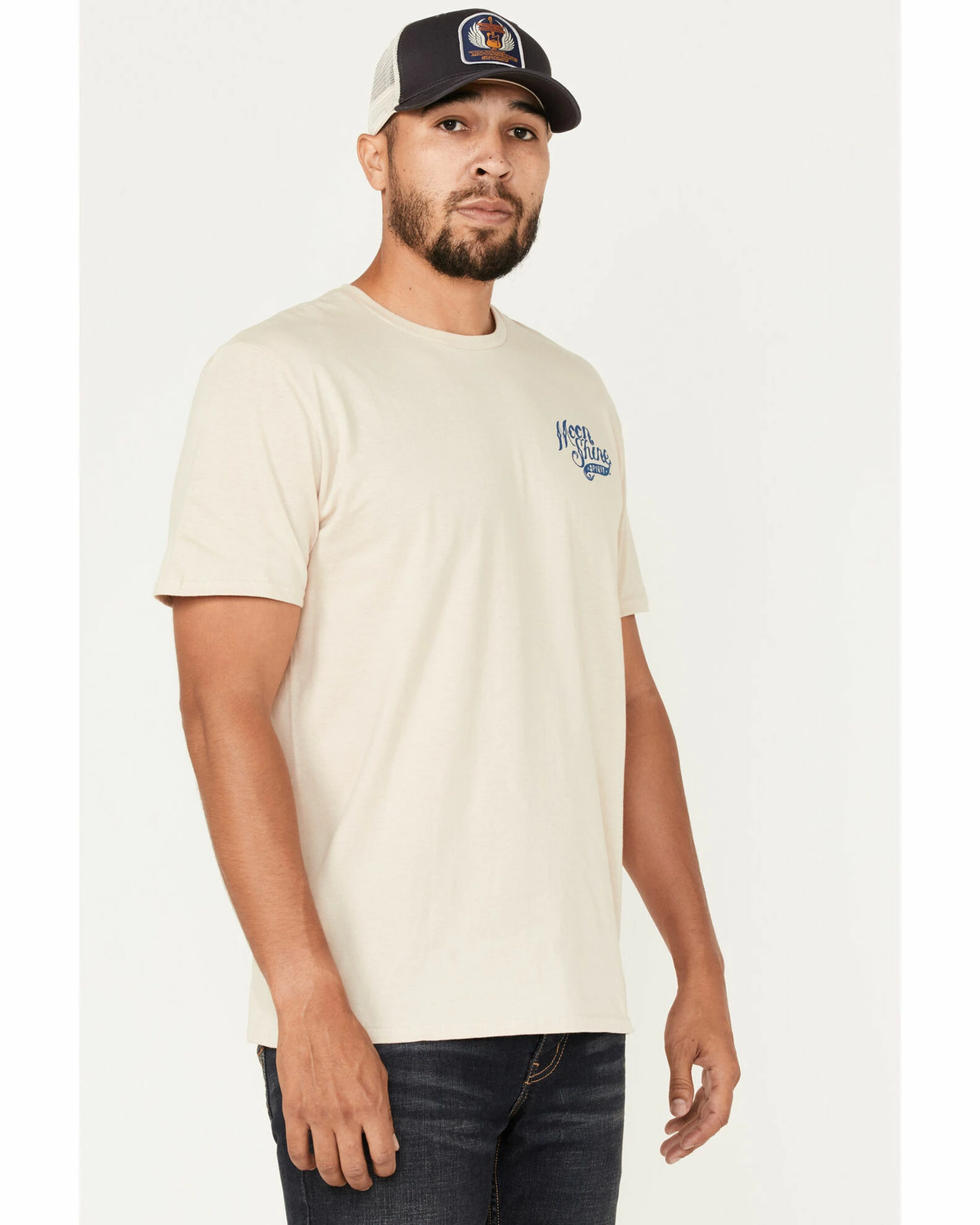 Moonshine Spirit Men's Guitar Shape Graphic T-Shirt 2 Moonshine Spirit Men's Guitar Shape Graphic T-Shirt - Image 2