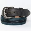 Moonshine Spirit Men's Two Tone Storm Embroidered Western Belt