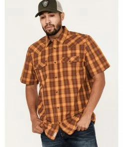 Moonshine Spirit Men's Sunset Stroll Plaid Snap Western ShirtÂ