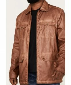 Moonshine Spirit Men's Garment Dye Moto Jacket Lt Brown -Moonshine Spirit Shop 2000373957 281 P3