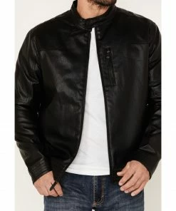 Moonshine Spirit Men's Roxston Biker Jacket Black -Moonshine Spirit Shop 2000373958 001 P3