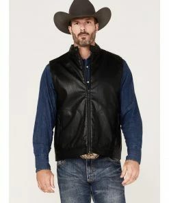 Moonshine Spirit Men's Slaton Biker Vest Black -Moonshine Spirit Shop 2000373959 001 P1 1