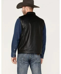 Moonshine Spirit Men's Slaton Biker Vest Black -Moonshine Spirit Shop 2000373959 001 P4