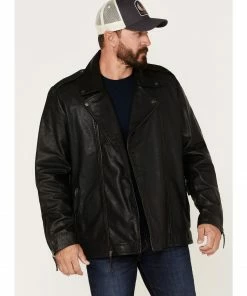 Moonshine Spirit Men's Glen Asymmetrical Moto Jacket Black