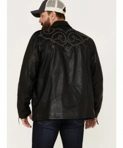 Moonshine Spirit Men's Glen Asymmetrical Moto Jacket Black -Moonshine Spirit Shop 2000373970 001 P4