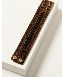 Moonshine Spirit Men's Brown Leather Lace Bracelet