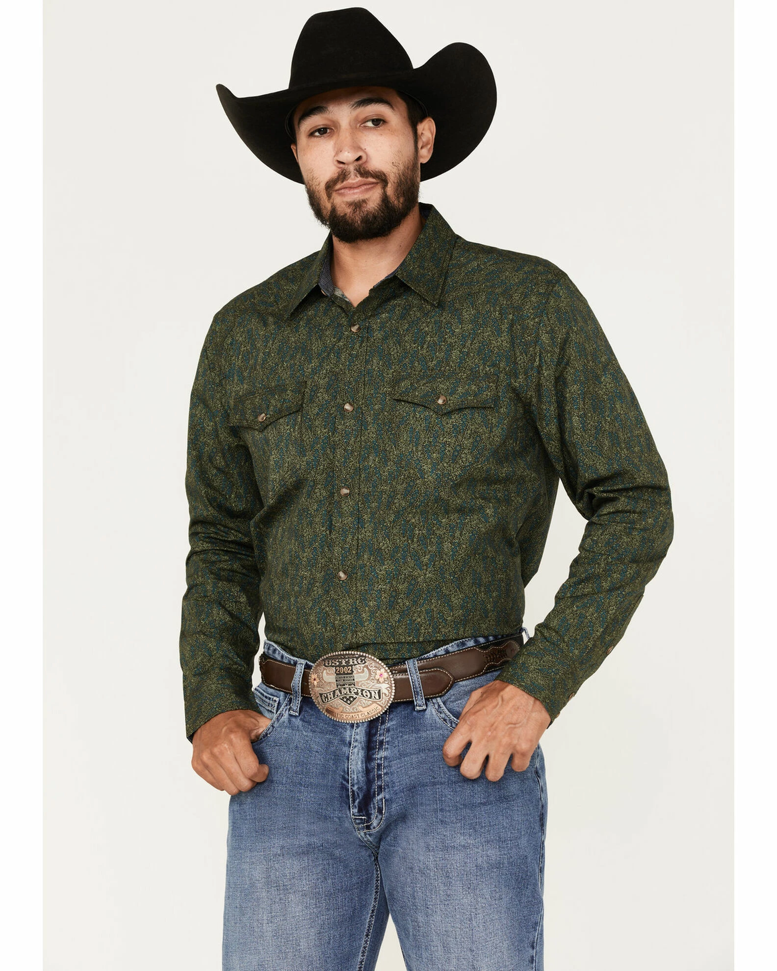 Moonshine Spirit Men's Limelight Paisley Print Snap Western Shirt Green 1 Moonshine Spirit Men's Limelight Paisley Print Snap Western Shirt Green