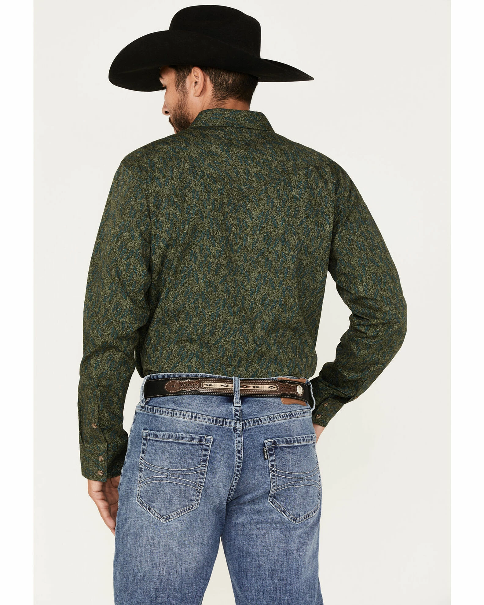 Moonshine Spirit Men's Limelight Paisley Print Snap Western Shirt Green 4 Moonshine Spirit Men's Limelight Paisley Print Snap Western Shirt Green - Image 4