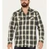 Moonshine Spirit Men's All Day Long Large Plaid Snap Western Shirt 