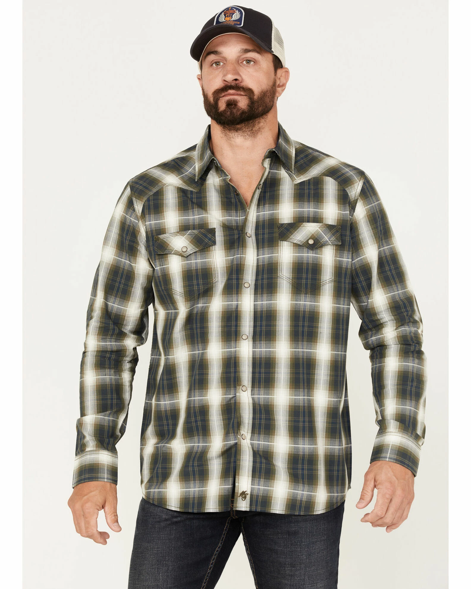 Moonshine Spirit Men's All Day Long Large Plaid Snap Western Shirt 1 Moonshine Spirit Men's All Day Long Large Plaid Snap Western Shirt