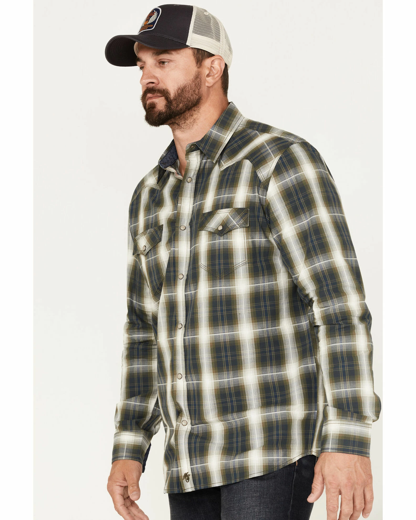 Moonshine Spirit Men's All Day Long Large Plaid Snap Western Shirt 2 Moonshine Spirit Men's All Day Long Large Plaid Snap Western Shirt - Image 2