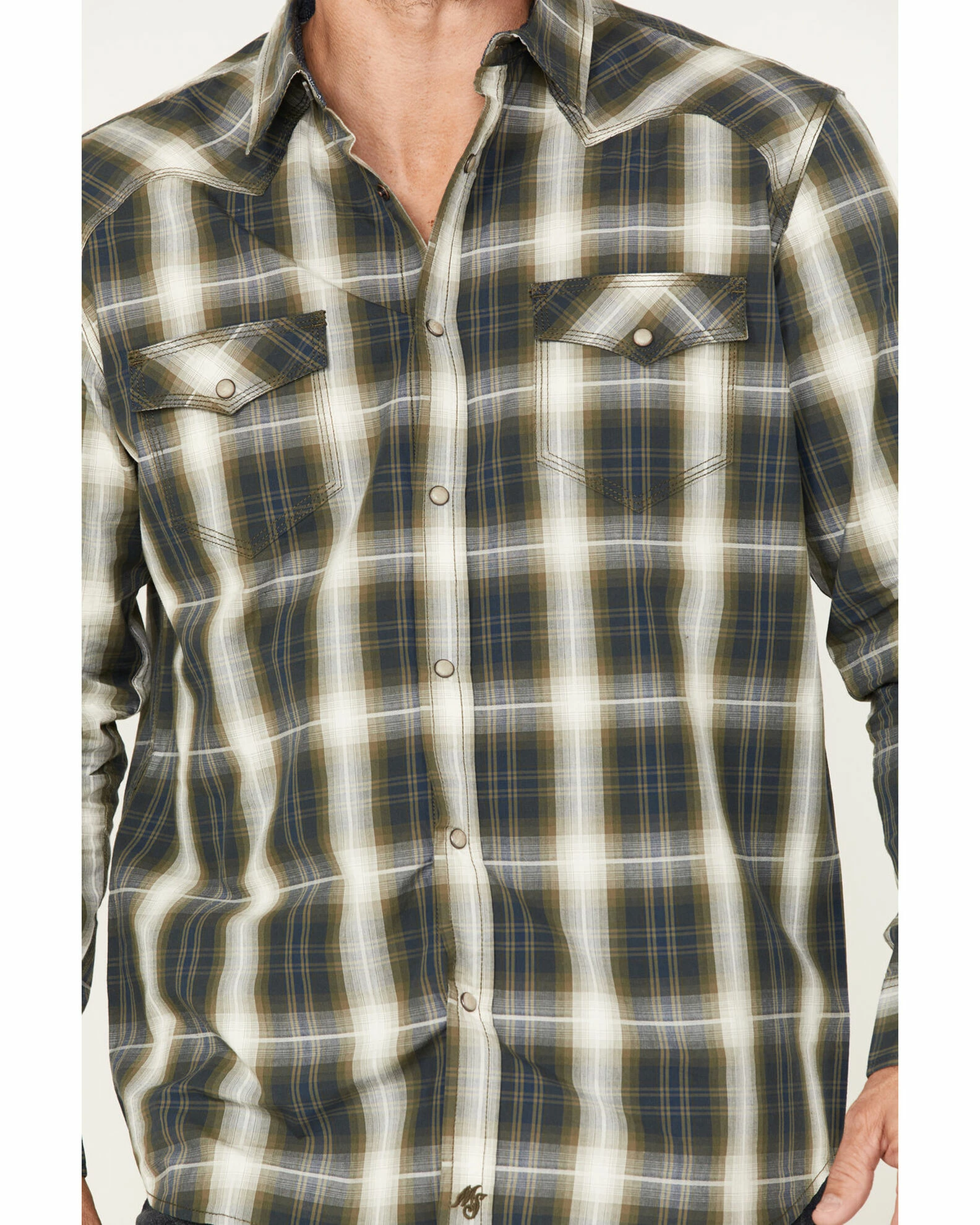 Moonshine Spirit Men's All Day Long Large Plaid Snap Western Shirt 3 Moonshine Spirit Men's All Day Long Large Plaid Snap Western Shirt - Image 3