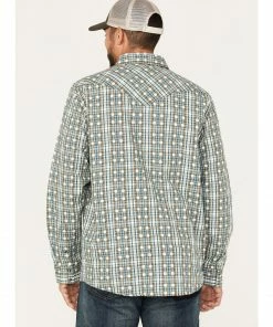 Moonshine Spirit Men's Rough Patch Plaid Snap Western Shirt  -Moonshine Spirit Shop 2000374118 110 P4