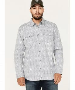 Moonshine Spirit Men's Island Time Floral Stripe Snap Western ShirtÂ
