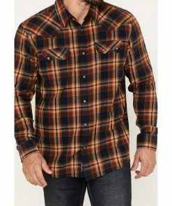 Moonshine Spirit Men's Rusted Still Plaid Snap Western Flannel Shirt Navy 7 Moonshine Spirit Men's Rusted Still Plaid Snap Western Flannel Shirt Navy -Moonshine Spirit Shop 2000374140 410 P3