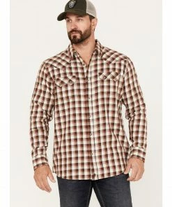 Moonshine Spirit Men's Dirt Runner Plaid Snap Western Flannel Shirt 
